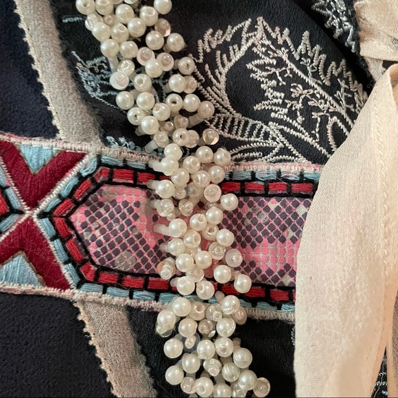 Tsumori Chisato silk top with embroidery and beading, size M - Picture 3 of 7